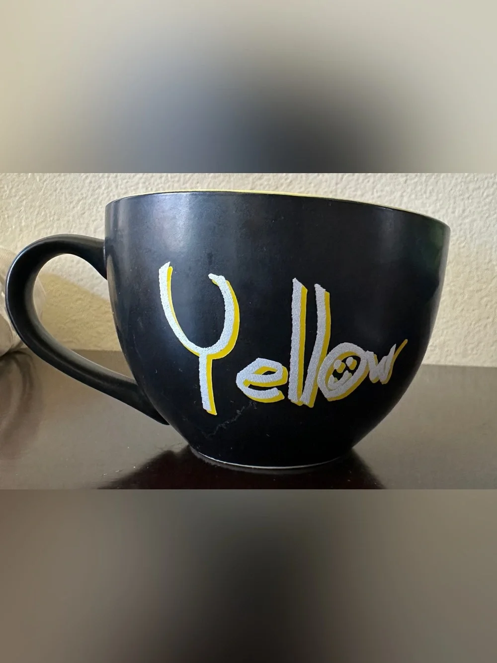 M&M'S Yellow Character Black Mug